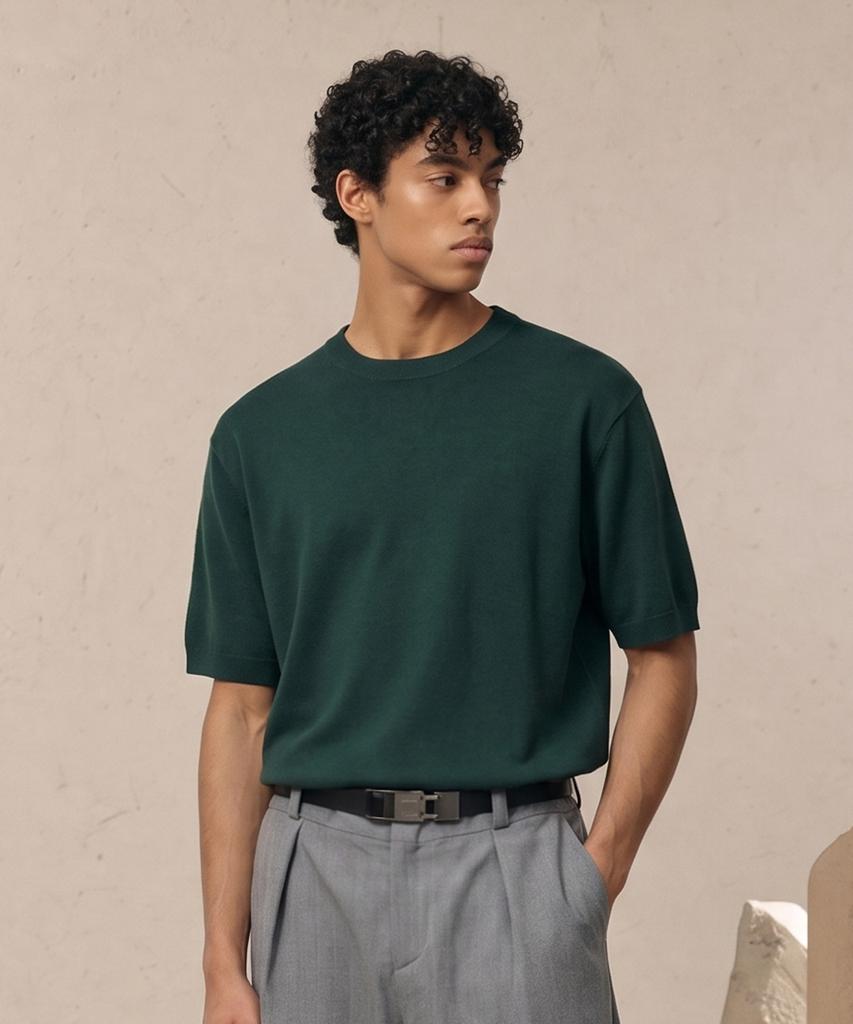 VERYVAIN Essential Summer Round Knit (Dark Green)