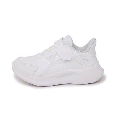 Li Ning Leather Shock Absorbing Non-Slip Wear-Resistant Sports Casual Shoes Kids Shoes White YKNS084-13