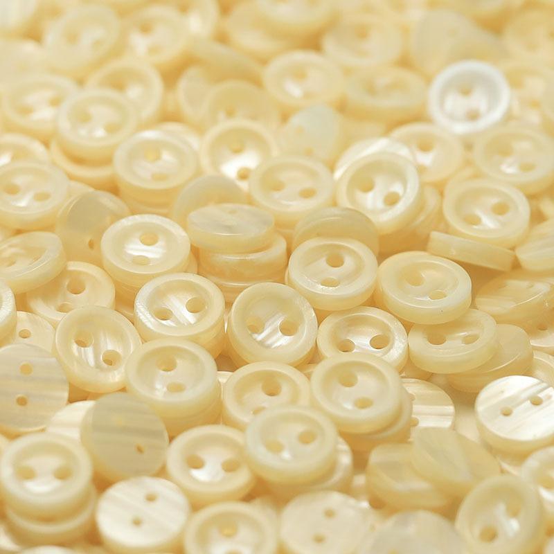 Two-Eye Buttons Imitation Shell Resin Jewelry Accessories Knitted Cardigan Sleeve Collar Buttons Shirt Clothes Long Sleeve Buttons