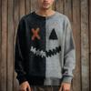 Herre Langermet Pullover Genser Casual Halloween Trykk Strikket Oversized Genser