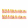 3D Yellow Wave French Carved Nail Art - 30 High-End Wearable Tips