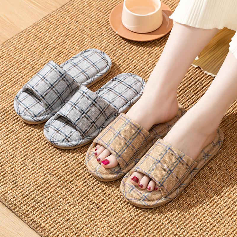 Linen Shoes, Indoor Home Anti-slip Slippers, Cloth Shoes
