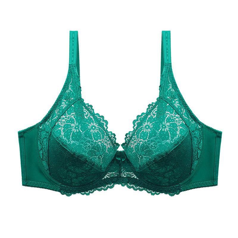 New Amazon Women's Sexy Plus Size Bra Lace Gather Comfort Bra Plus Size Underwear