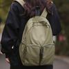 2024 Korean Solid Color Double Pocket Student Schoolbag Daily Commuting Simple Large Capacity Backpack Sports Backpack