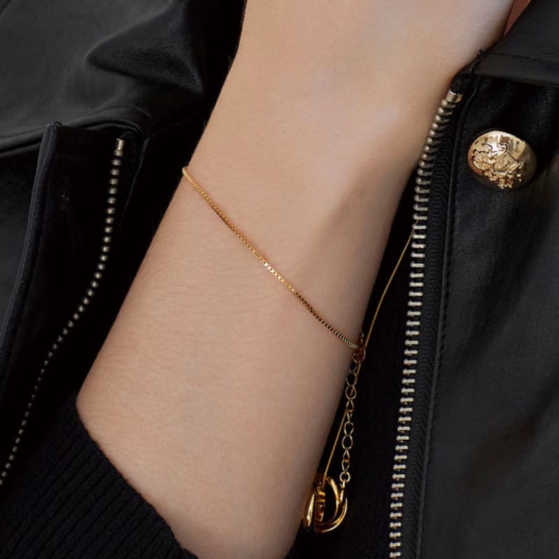 Dmoment (Silver 925_14k Gold Plated) Ivy Silver Bracelet _ 2Color