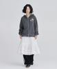 Awesome Studio Frill Shirred Tiered Midi Skirt White
