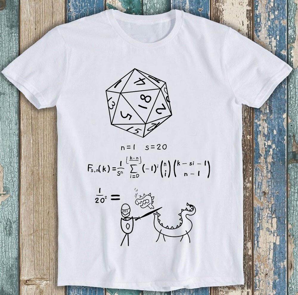 

The Science of 20 Sided Dice DnD D20 Art Meme Gift Funny Tee T Shirt M1086 2XL