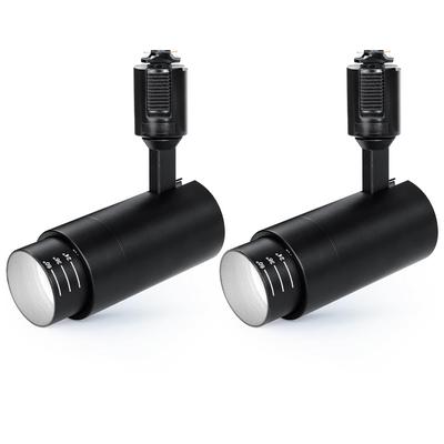 SPAHER Duct Rail LED Adjustable Beam Angle Lighting Equivalent To Adjustable Plant Growth Integrated Easy To No Bulb Lighting Living Black Set of