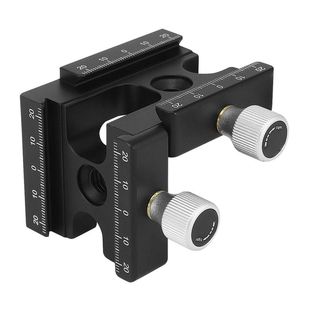 Haoge Right Angle 90 Double Quick Release with Screw for Arca Swiss RRS Benro Rail Plate Nodal Slide CP-RA90 Clamp, Degrees, L-Clamp 1/4" Thread,