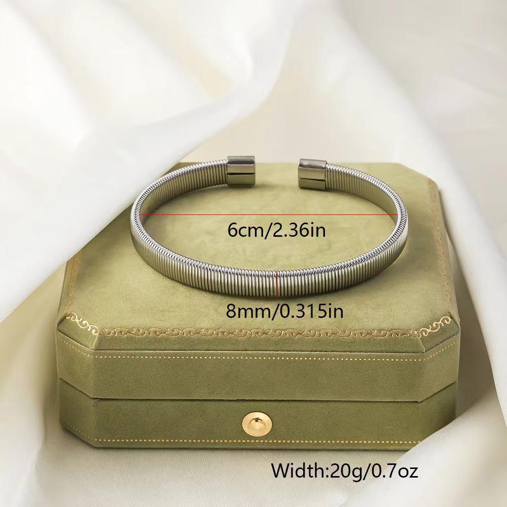 

Stainless Steel Open Wire Elastic Bracelet - Bestselling Jewelry