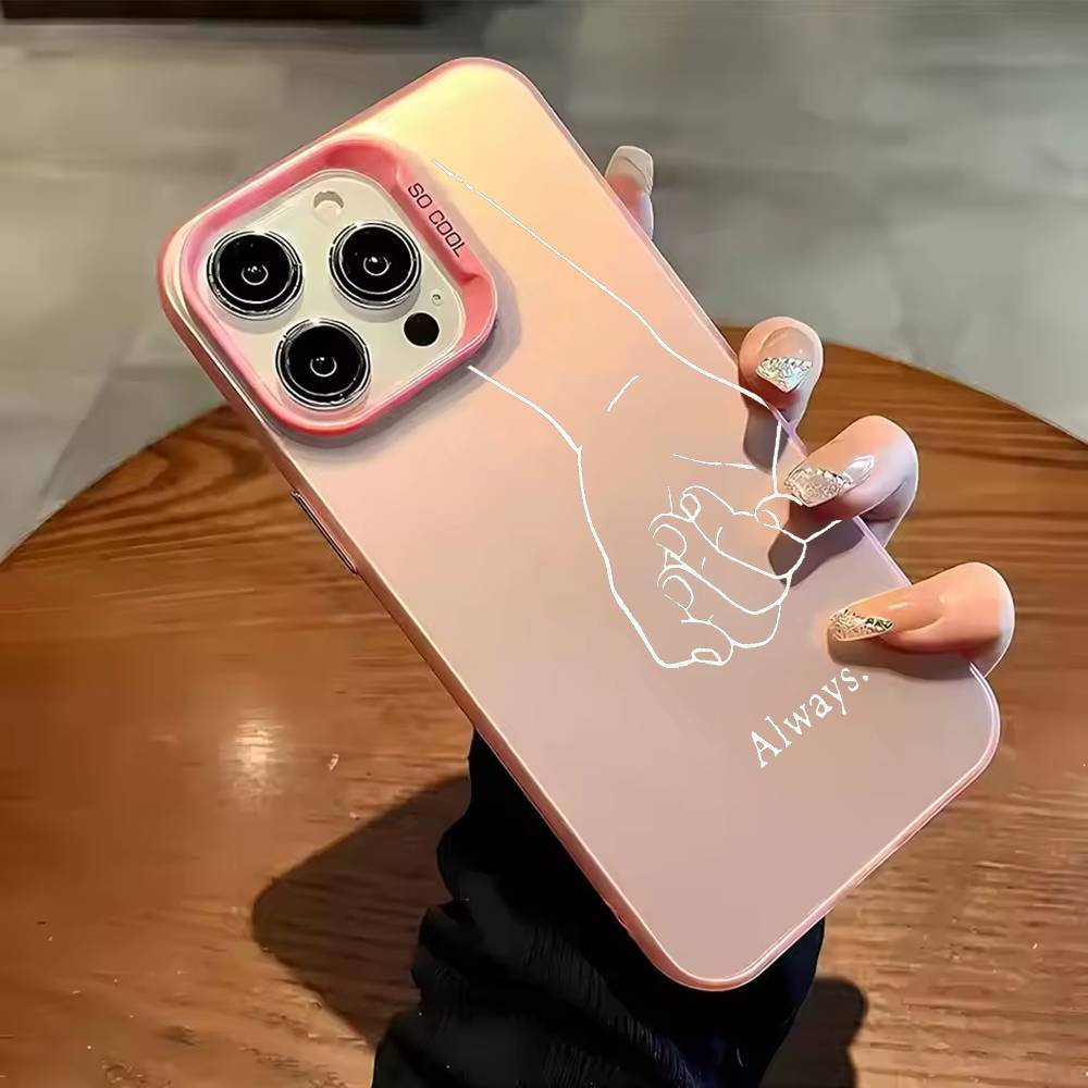 C-Couple love wallpapers Phone Case Color Silver Shell For IPhone 17 16 15 14 13 12 11 Pro Max Plus