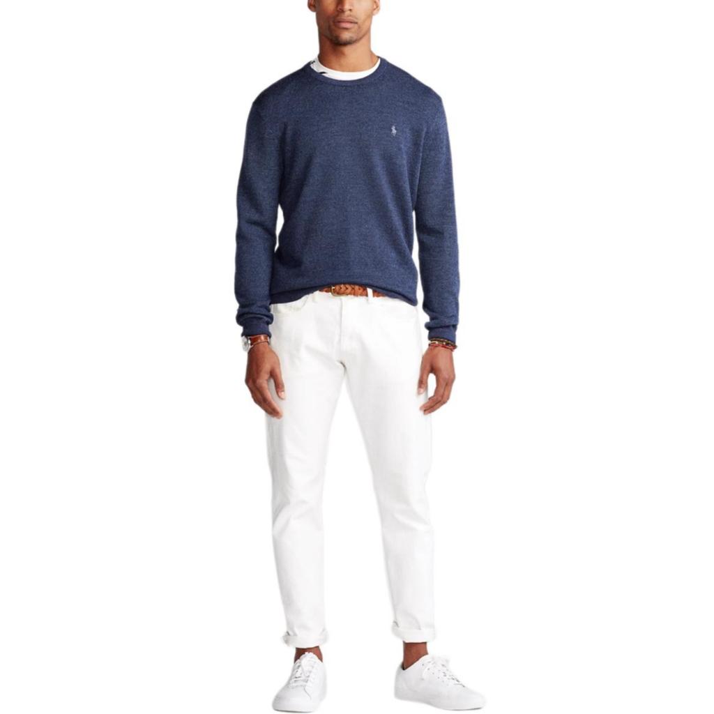 Maglione Polo Ralph Lauren Logo Pony Piccolo Ricamato Lana Girocollo Maglia Uomo maglione Blu Navy MNPOSWE16820507-410