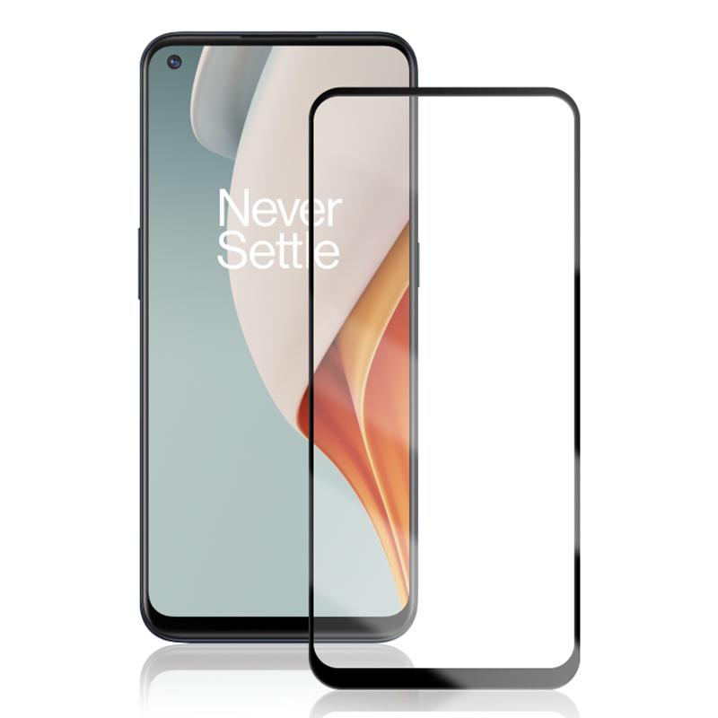 MOCOLO Silk Printing Tempered Glass Screen Protector for OnePlus Nord N10 5G,Full Covering Full Glue Solid Defense Film