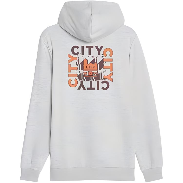Puma Ftblcore Hooded Pullover Graphic Print Long Sleeve Sweatshirt Men sweatshirt Light-Gray 772952-24