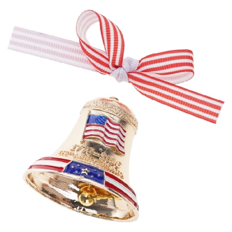 250 Years Anniversary Metal Bell Ornament Christmas Bell Hanging Decoration For Holiday Tree and Festival Celebration