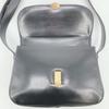 CELINE Vintage Macadam Triomphe Gold Hardware Flap One Semi Shoulder Bag Leather Black Women's Men's Unisex