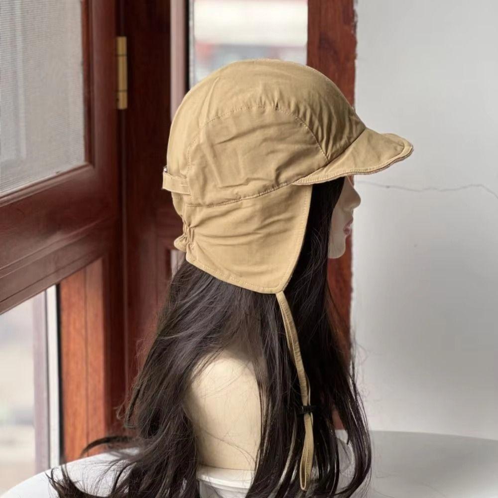 Windproof Earflap Hat Winter Cap Velvet Pilot Hat Lei Feng Cap Bonnet Hat  Running Cycling