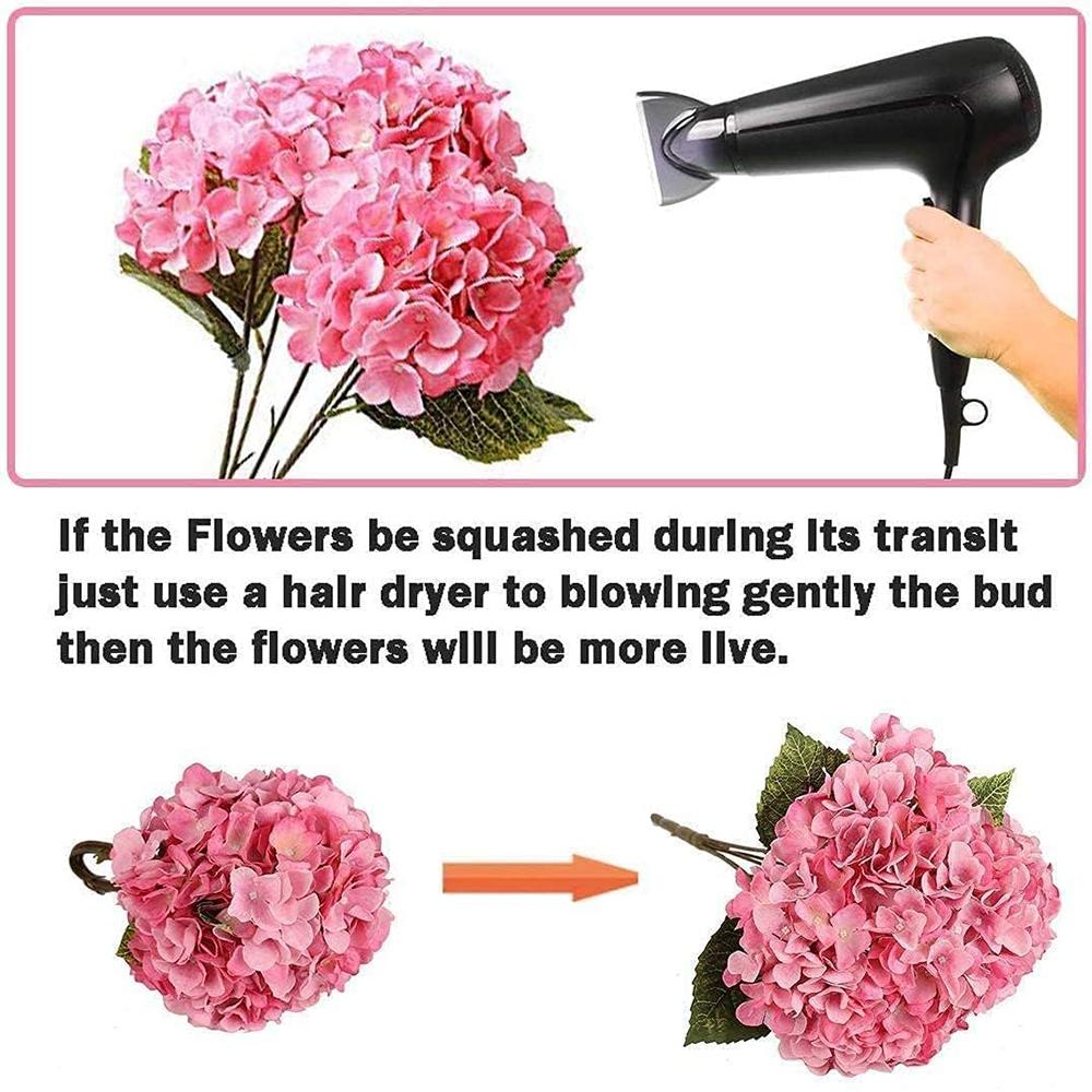 58cm Artificial Flowers Silk Hydrangea Eternal Flower Bouque for Wedding Home Party Living Room Table Decoration Accessories