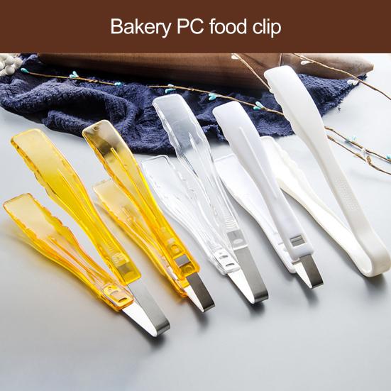 Food Clip Comfortable Grip Non-slip Easy To Clean Anti-scalding Plastic Handheld Bread Toast Tong Cooking Tool Kitchen Gadget