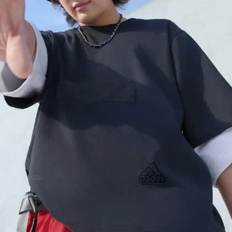 Adidas Oversize Sports Crew Neck Short Sleeve T-Shirt Men Tops Black HN1958