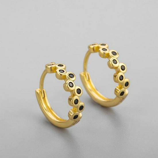 Korean Style Geometric Circle Earrings: Elegant, Versatile Ear Jewelry for Women and Students