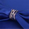 Korean 925 Silver Opening Rings Multi-layer Line Cross Mosaic Zirconia Rings For Women Jewelry S-r243