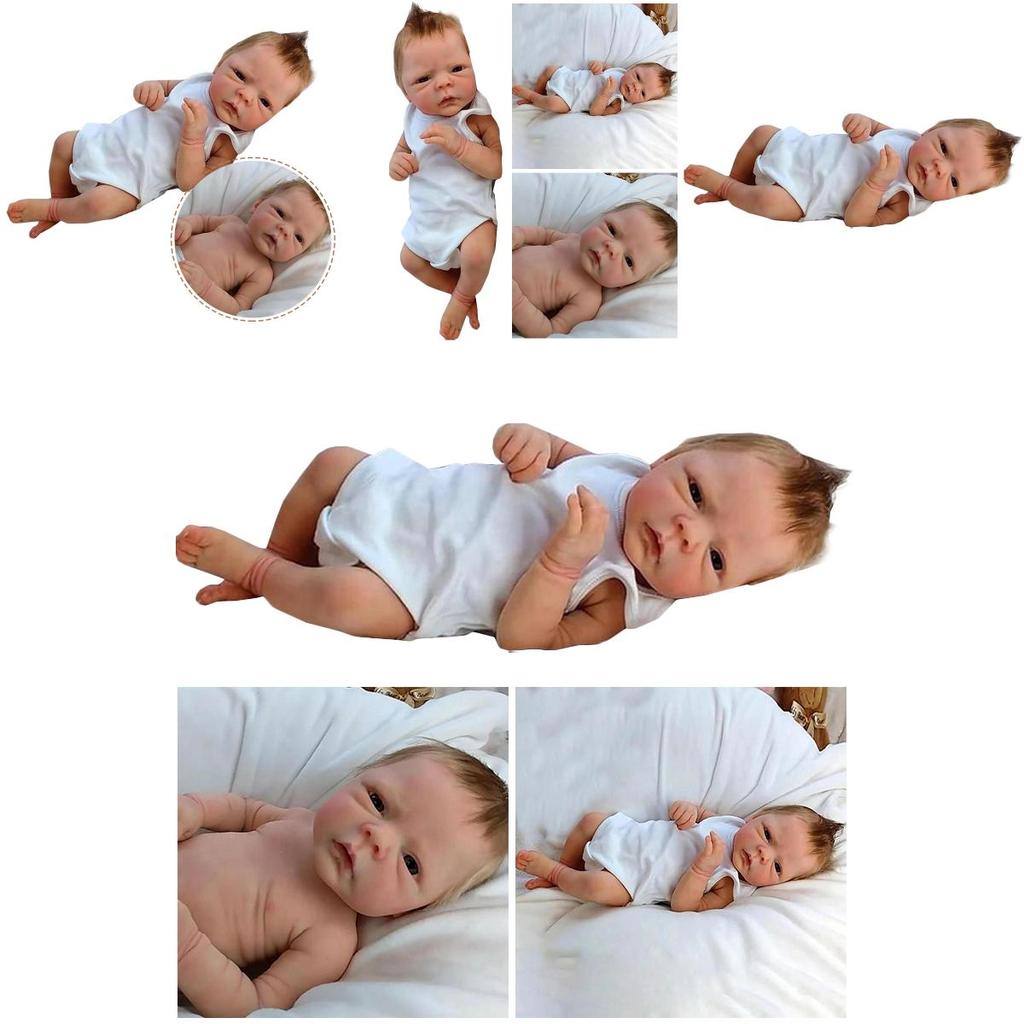 Lifelike 18-inch Reborn Baby Doll Handmade Silicone Body Safe And Non-toxic Perfect Gift For Kids