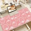 Strawberry Desk Mat Kawaii Mousepad Pink Cute milk sakura cherry blossom pattern Pastel aesthetic deskmat XXL gaming mouse pads