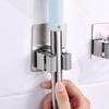 Silver/Black Stainless Steel Mop Holder Waterproof Mop Organizer Clip Mop Hook Mop Rack  Kitchen