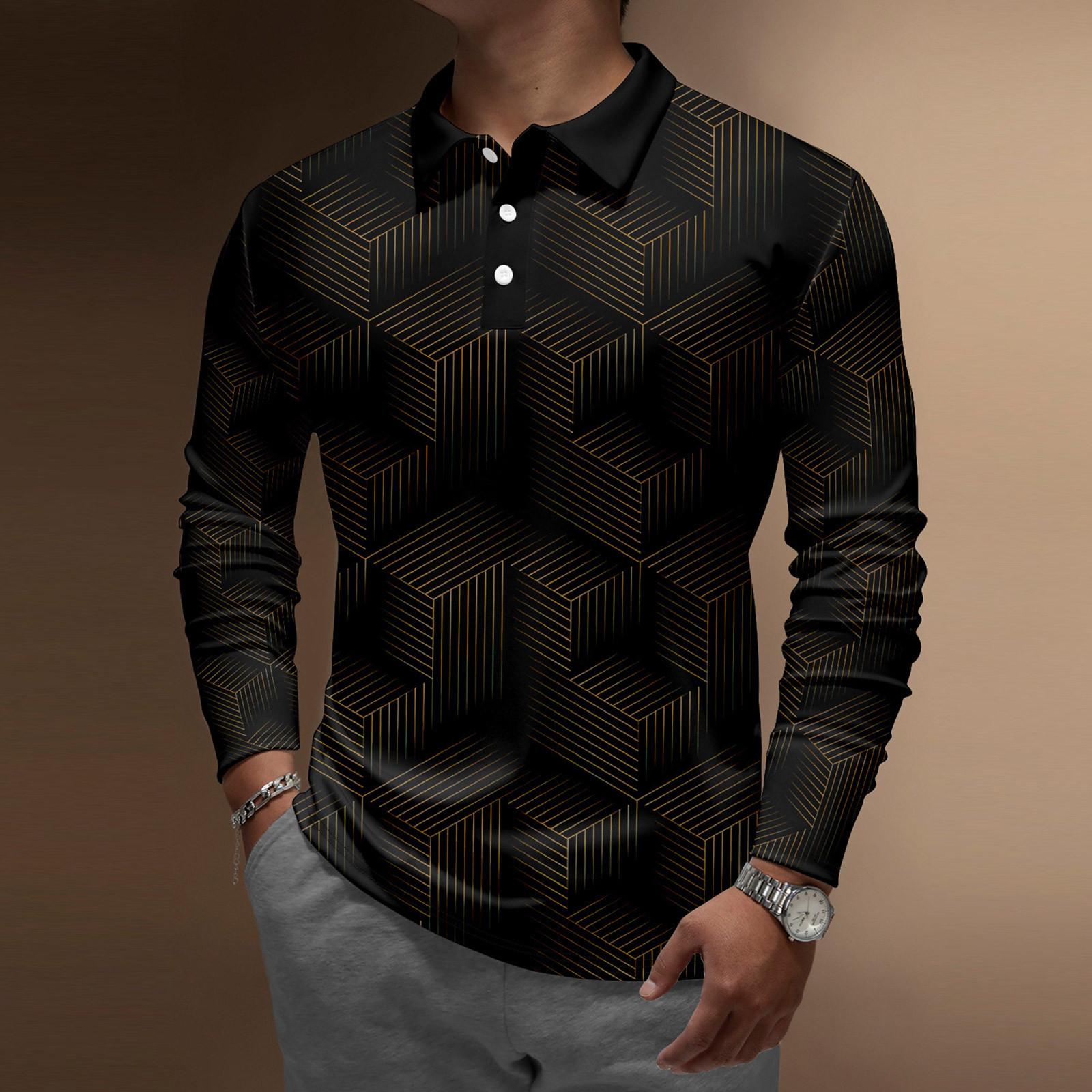 

Мужская повседневная свободная спортивная рубашка с лацканами и длинным рукавом с принтом XXL оранжевый