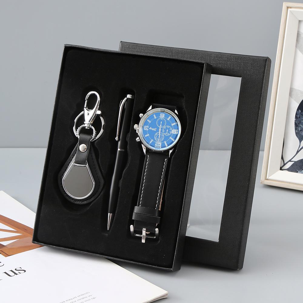 Men's Business Watch & Bracelet Gift Set - Father's Day or Client Gift in Gift Box
