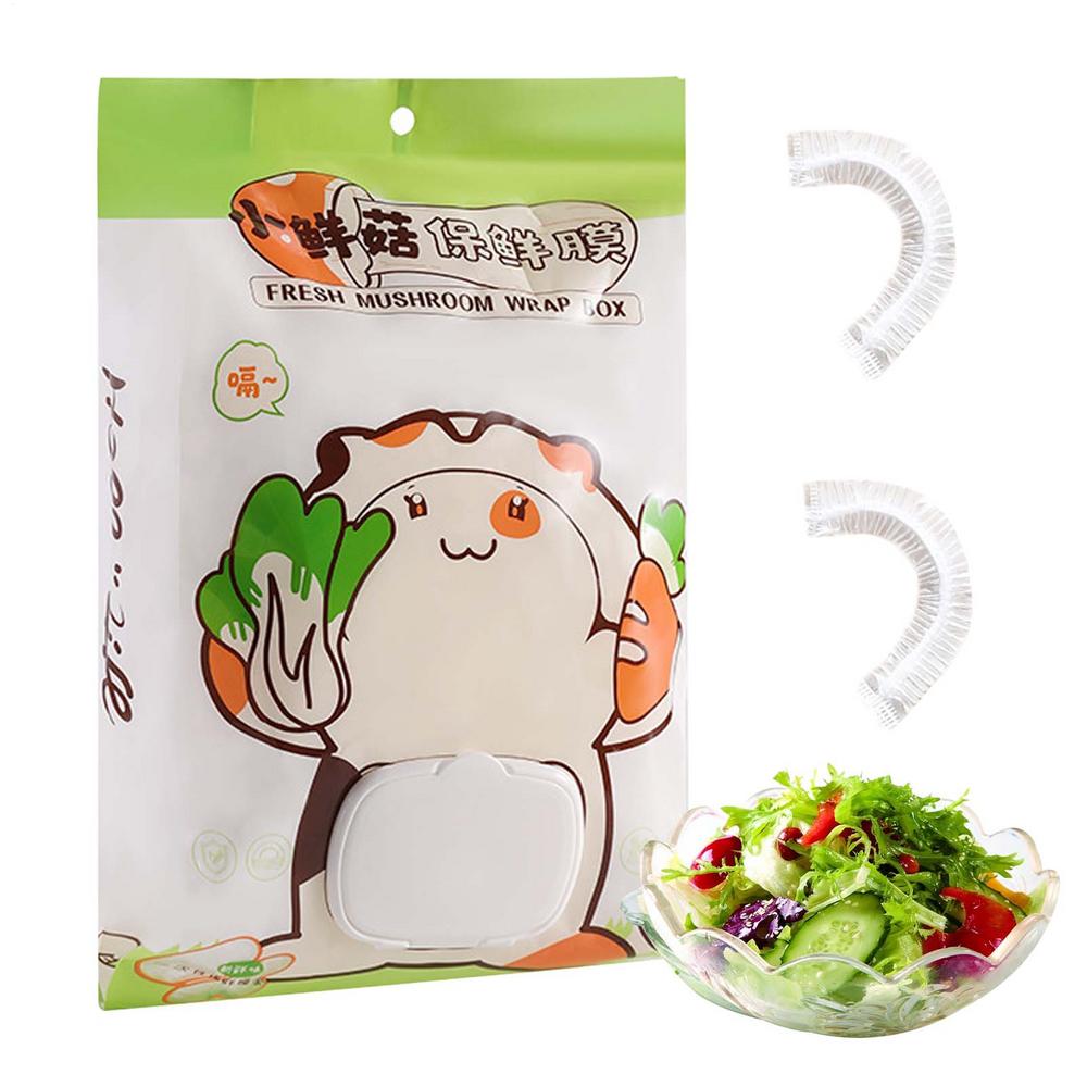 Elastic Bowl Covers Leftover Dustproof Wrap Leftover Dustproof Wrap For Bread Proofing Vegetable Fruit Stretch Plate Cling Film