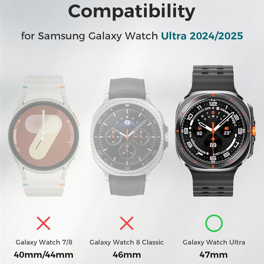 Metal Protective Case For Samsung Galaxy Watch Ultra 2025 PC&Alloy Hard Cover For Galaxy Watch 7 Ultra 47mm Bumper Accessories