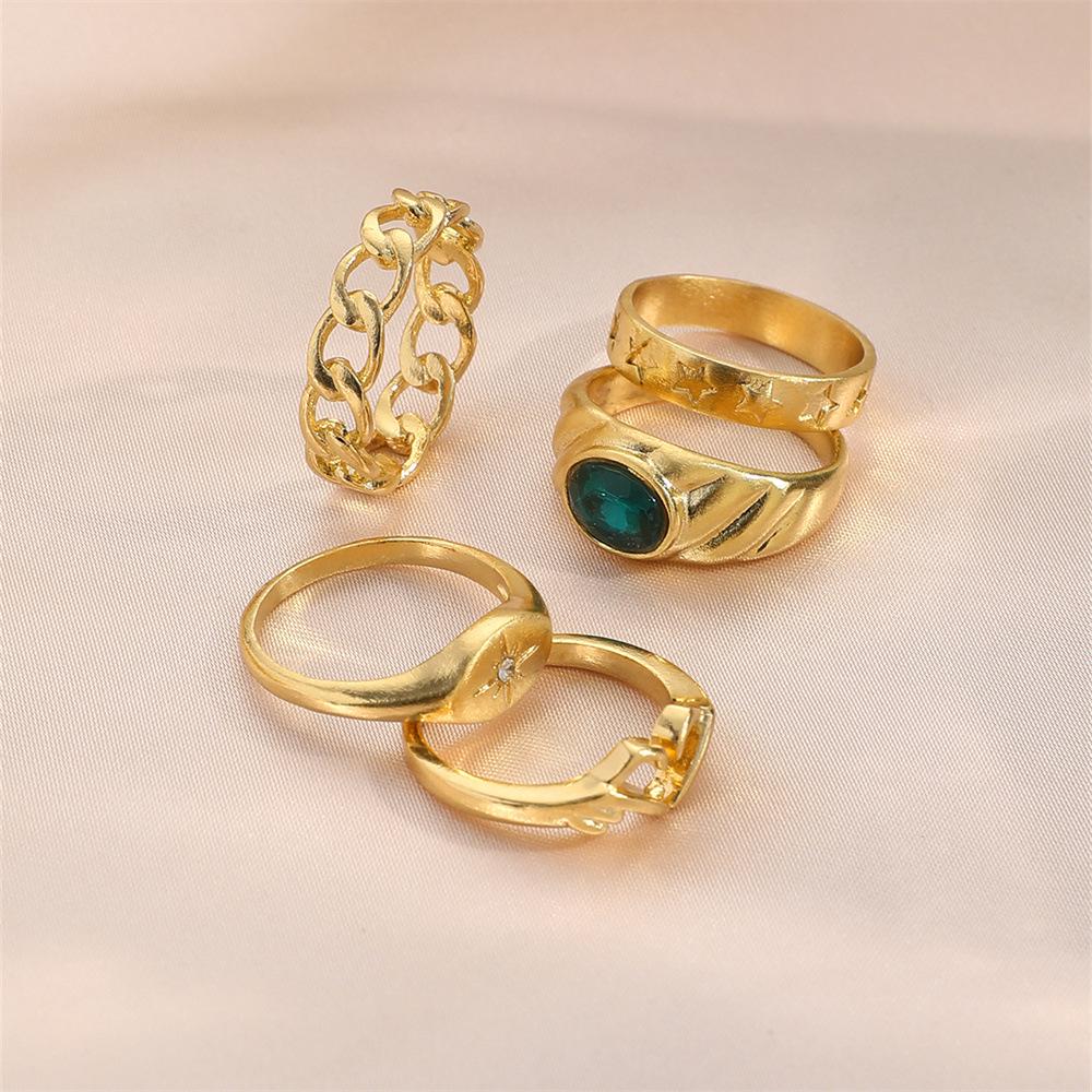

Heart-shaped Imitation Gemstone Diamond Ring - European & American Style