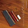 No BoRDER PERiTOSS Pekes Kurashiki Canvas Pen Case In Eco (Made Japan), Medium, Green, PT-0119MEG