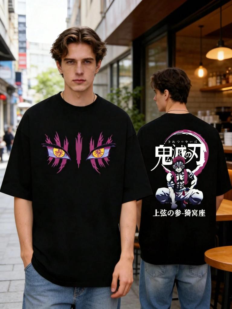Retro Japanese Manga Style Springsummer New Mens Casual Fashion Hiphop Y2K Unisex Tshirt