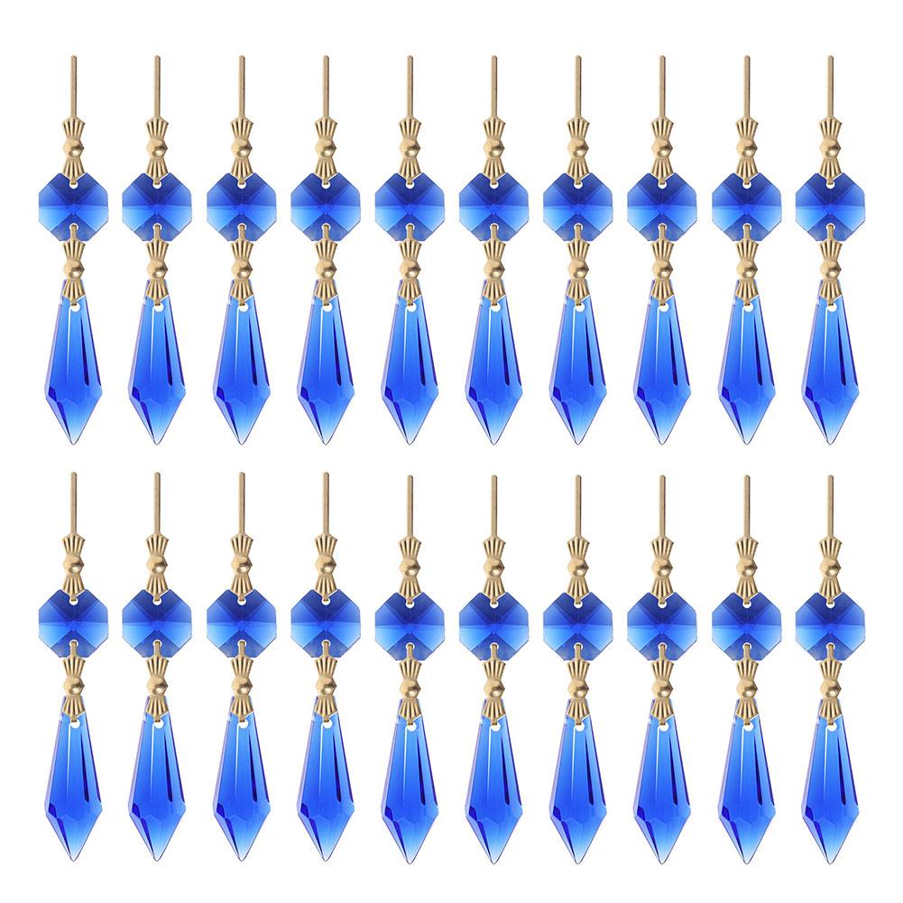 20-piece Clear Crystals Icicle Prisms AB Crystals U-shaped Teardrop-shaped Prisms Chandelier Glass Crystals Pendant