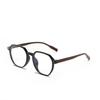 Glasses 75232 Square Rivet Thin Frame Retro Gradual Change Frame Flat Mirror