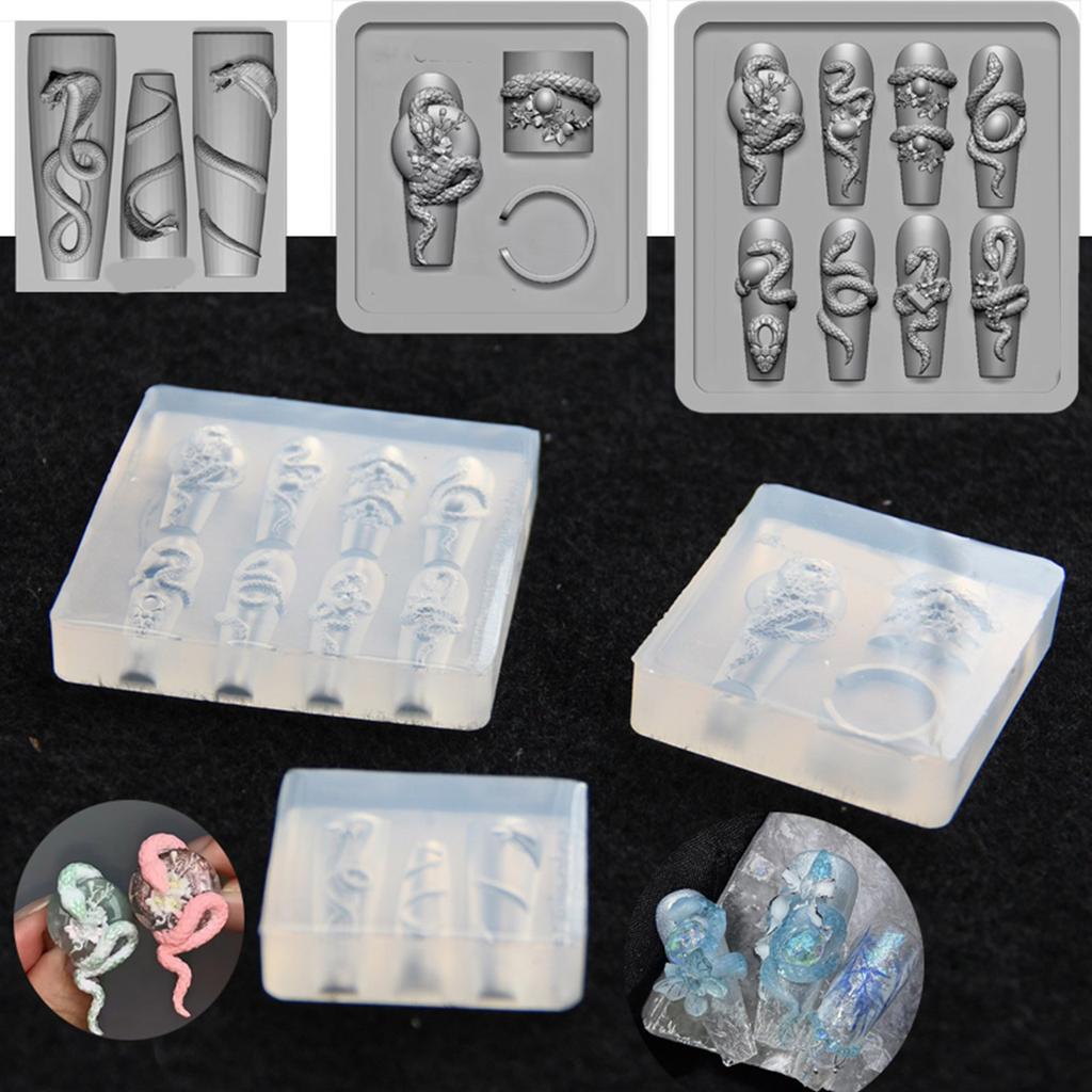 Creative Nail Art Silicone Mould for Easy Pattern and Designs Creation Soft Materials Fit Various Nail Shapes and Length