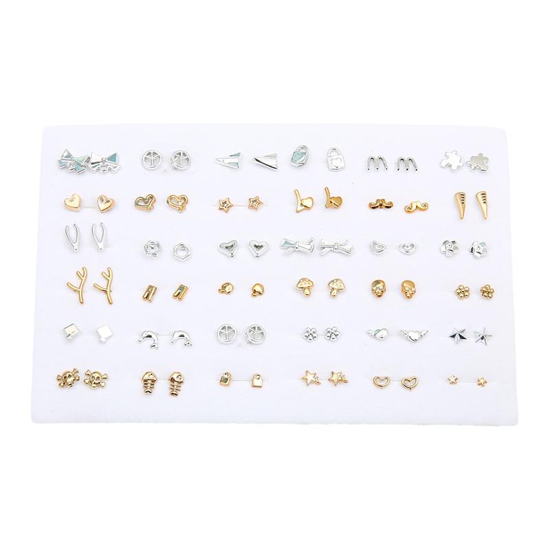 36 пар/компл. модные разноцветные серьги-гвоздики со стразами и геометрическим рисунком для женщин и девочек, ювелирные аксессуары style 12