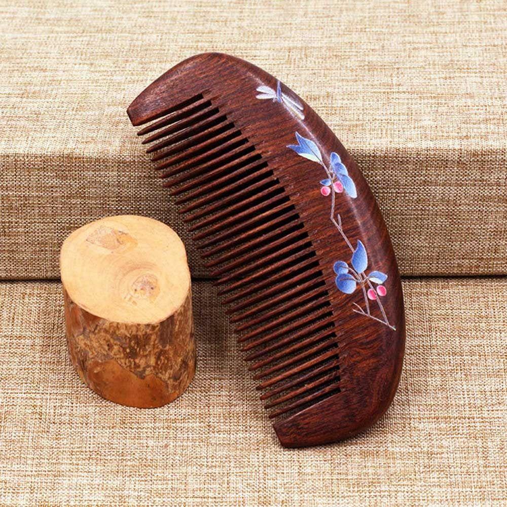 Kopfmassage-Haarkamm, zarter Sandelholzkamm, Bartkamm, Haarpflege-Werkzeug, Schönheitszubehör