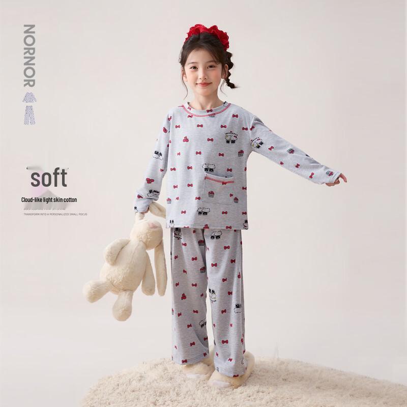 LUSON Girls  Thin Cartoon Pajama Set 120