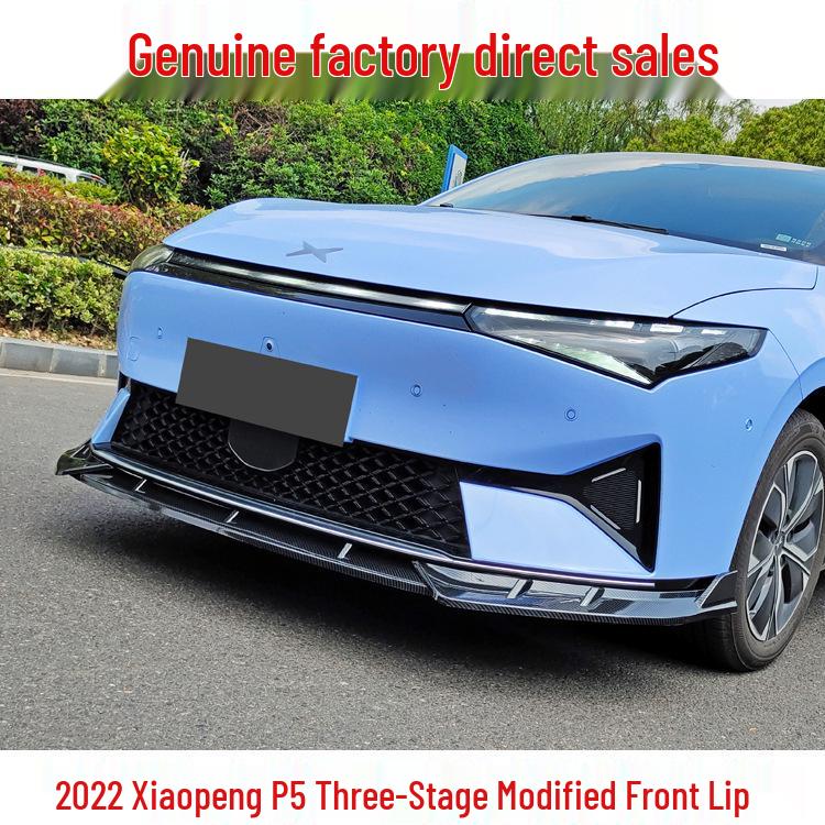 Xpeng P5 Front Lip, Rear Spoiler, Wind Deflector, Bumper Kit, and Corner Guards.