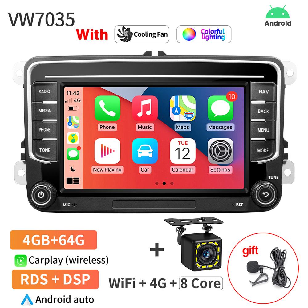 Android13 Car Radio GPS For VW Volkswagen Skoda Octavia Golf 5 6 Touran Passat B6 Polo Jetta 2Din Multimedia Player