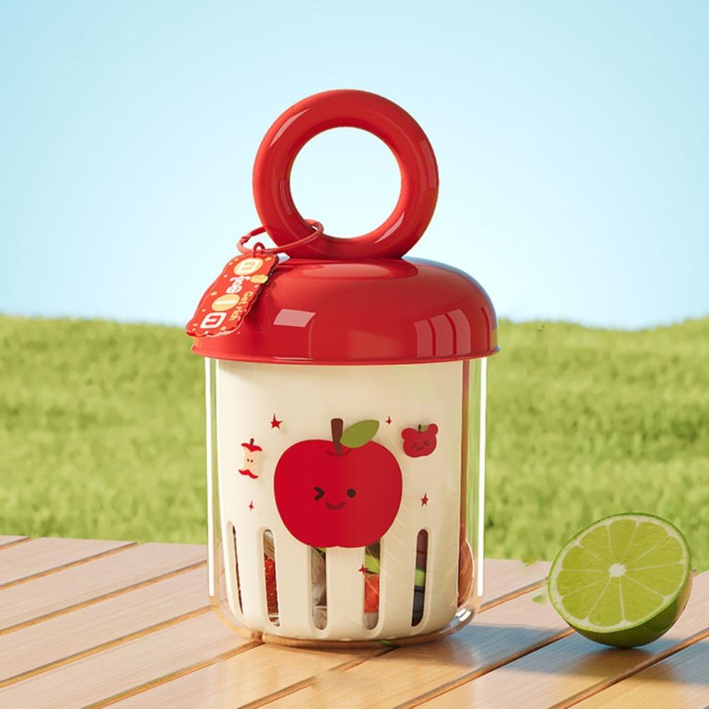 

Dopamine Color Fruit Drain Cup Sealed Lid Breakfast Salad Cup Double Layer Drainage Cup Salad бежевый