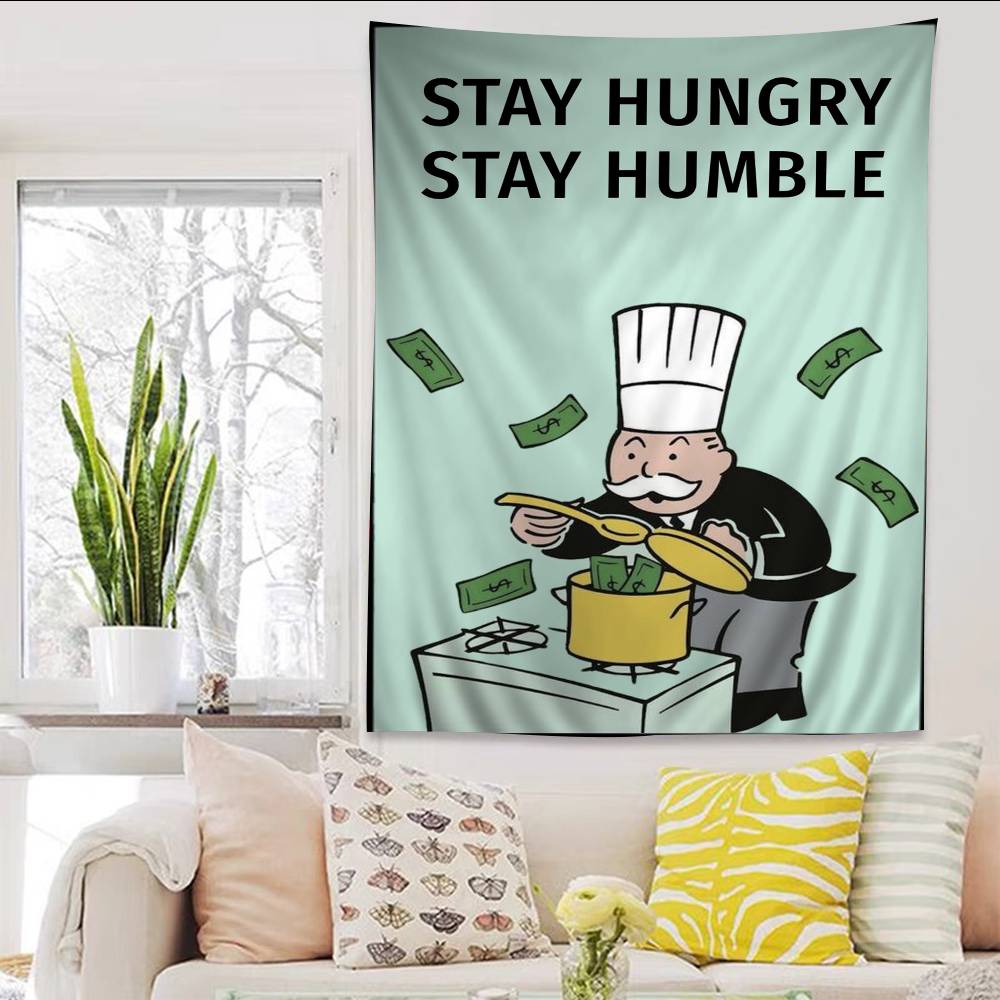 Monopoly Millionaire Dollar Money Cartoon Tapestry Bohemian Wall Tapestries Mandala Home Decor