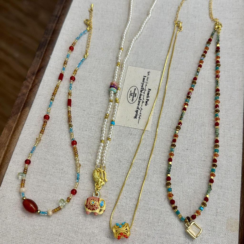 Dunhuang Silk Road Necklace: Exquisite Western-Chinese Fusion Clavicle Chain