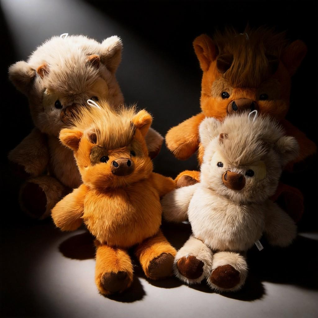 Highland Cattle Calf Plush Toy With Pp Cotton Filling For Kids And Adults