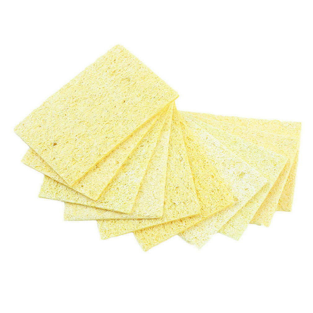 10X Soldering Iron Solder Tip Welding Cleaning Sponge Yellow New Yello.J
