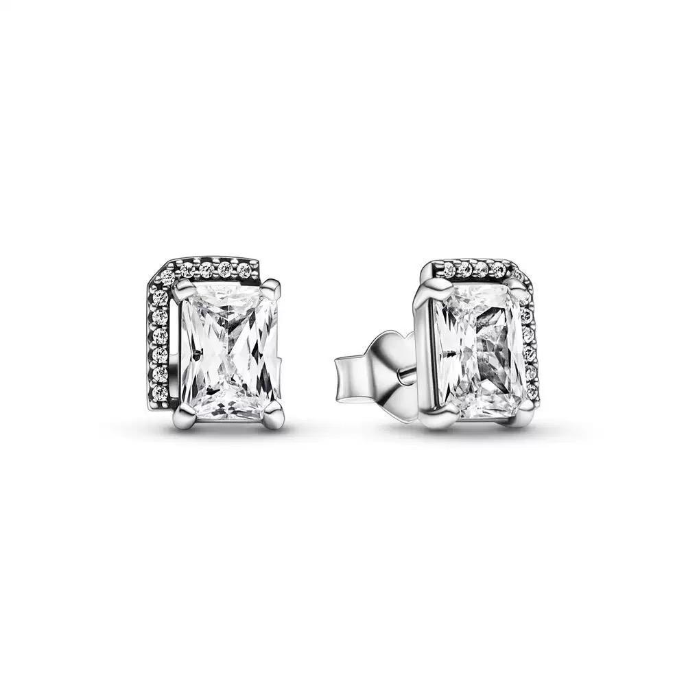 Circle Earrings Zircon Heart Earrings 100% S925 Pure Silver Women's Earrings Jewelry Suitable For Valentine's Day Gifts